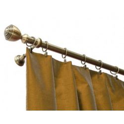 Enotna palica za zavese SATURN starinska medenina