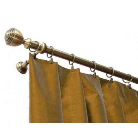 Varão de cortina único SATURN latão antigo - VARÕES DE CORTINAS
