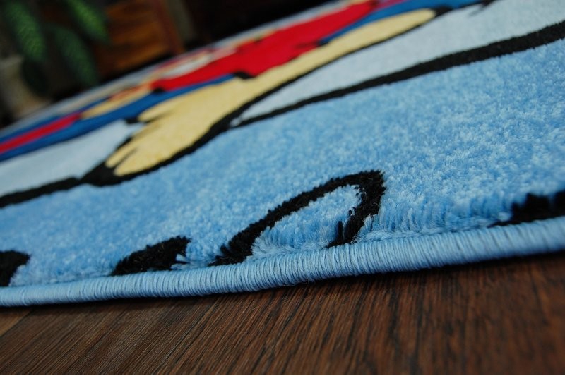 Teppich für Kinder HAPPY C176 blau Affe Blau Wohnen & Einrichten Wohnaccessoires Teppiche Kinderteppiche 