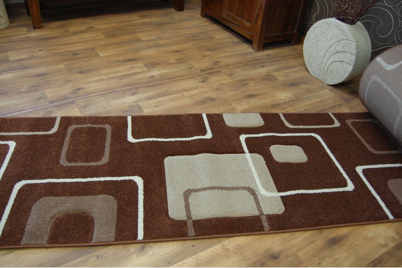 120cm extra long modern Runner Rugs Stairs Width 70 cm PILLY 7776 brown 