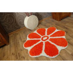Matta cirkel SHAGGY GUSTO Flower C300 orange