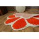 Carpet circle SHAGGY GUSTO Flower C300 orange