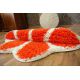 Carpet circle SHAGGY GUSTO Flower C300 orange