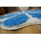 Carpet circle SHAGGY GUSTO Flower C300 blue
