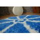 Teppich Kreis SHAGGY GUSTO Blume C300 blau