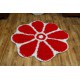 Teppich Kreis SHAGGY GUSTO Blume C300 rot