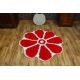 Matta cirkel SHAGGY GUSTO Flower C300 röd