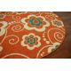 Carpet WELIRO circle FLOWERS terracotta