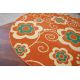 Carpet WELIRO circle FLOWERS terracotta