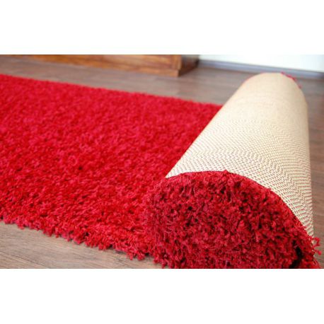 Passadeira carpete SHAGGY 5cm bordô