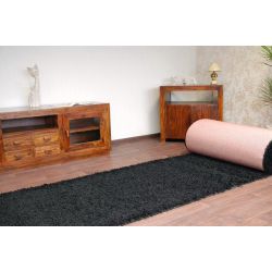 Shaggy szőnyegpadló szőnyeg 5cm fekete