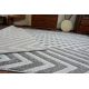 Tapete prumo SIZAL FLOORLUX 20504 FOLHAS prata / preto SELVA