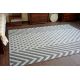 Tapete prumo SIZAL FLOORLUX 20504 FOLHAS prata / preto SELVA