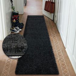 Löpare SHAGGY 5cm svart