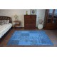 Paklājs Vintage 22215/073 zils / pelēks patchwork