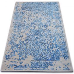 Vintage szőnyeg 22208/053 kék / szürke klasszikus rozetta