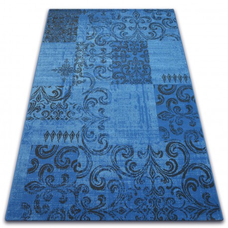 Carpet VINTAGE 22215/073 blue / grey patchwork