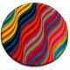 Tapis PEINT cercle - 1562 bleu
