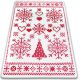 Teppe XMAS - F791 krem/rød