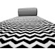 Alfombra de pasillo SKETCH F561 Zigzag negro/crema