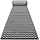 Alfombra de pasillo SKETCH F561 Zigzag negro/crema