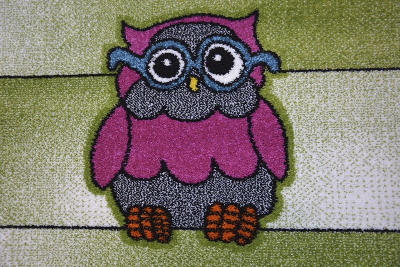 Alfombra KIDS Búhos verde C412 - Kids