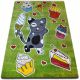 Tapis HAMPTON Cadre cercle gris