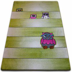 Carpet KIDS Owls green C412