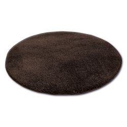 Kulatý koberec SHAGGY MICRO hnědý
