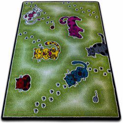 Tapis KIDS Chats vert C428