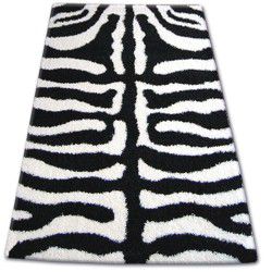 Alfombra SHAGGY ZENA 3964 blanco/negro 