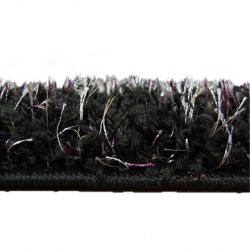 Tapis SHAGGY NARIN noir crème+violet
