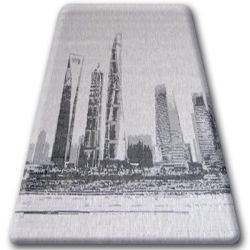 Fonott sizal floorlux szőnyeg 20240 ezüst / fekete