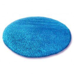 TAPPETO cerchio SHAGGY 5cm blu
