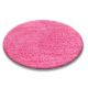 Carpet round SHAGGY 5cm pink