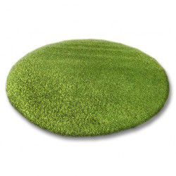 Okrúhly koberec SHAGGY 5 cm zelená 