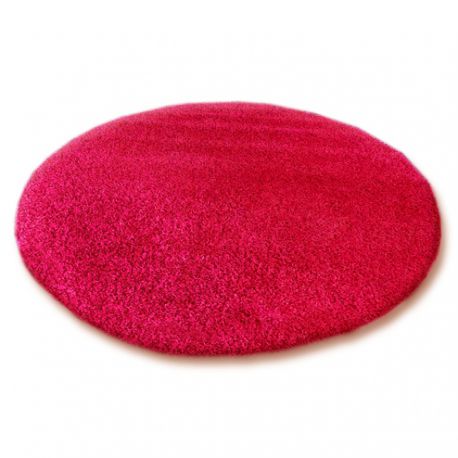 Carpet round SHAGGY 5cm burgundy