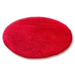 Teppe rund SHAGGY 5cm rød