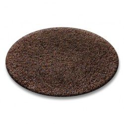 Kulatý koberec SHAGGY 5 cm hnědý