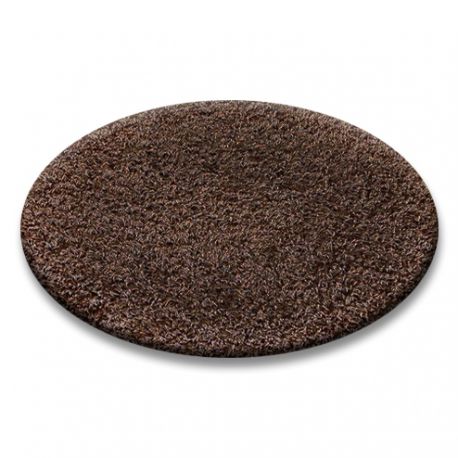 Okrúhly koberec SHAGGY 5 cm hnedá