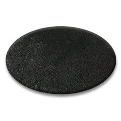 Alfombra SHAGGY 5 cm círculo negro