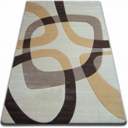 Alfombra FOCUS - F242 Cuadrado Cuadrángulo color caramelo/crema