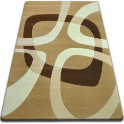 Carpet FOCUS - F242 beige SQUARE quadrangle cappuccino