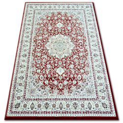 Alfombra KLASIK 4179 rojo oscuro/crema oscuro