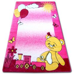 Kindertapijt HAPPY C210 rozekleuring Teddybeer