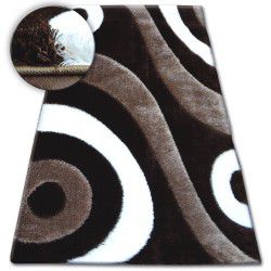 Carpet Shaggy SPACE 3D B314 d.brown
