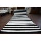 Sketch futó szőnyeg F758 krém/fekete - Csíkok
